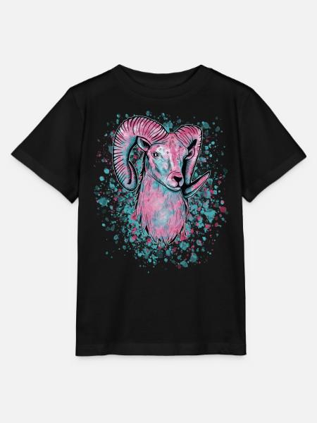 Widder Vaporwave - Stanley/Stella Kinder T-Shirt MINI CREATOR - Schwarz