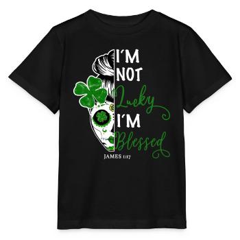 Christian Religious Verse - Stanley/Stella MINI CREATOR Kids’ T-Shirt - black - Front - Mikhail (115cm)