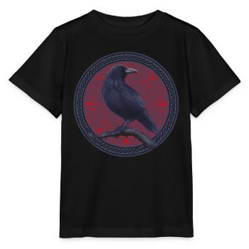 Raven Crow Celtic Celts - Stanley/Stella MINI CREATOR Kids’ T-Shirt - black - Front - Mikhail (115cm)