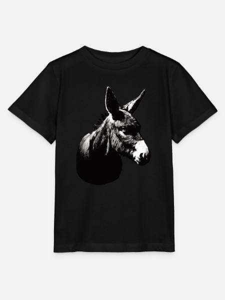 Esel Kunstvoller Schablonendruck - Stanley/Stella Kinder T-Shirt MINI CREATOR  - Schwarz