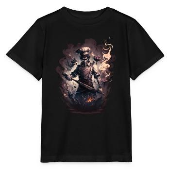 Gotischer Koch Aus Der Hölle - Stanley/Stella Kinder T-Shirt MINI CREATOR  - Schwarz - Vorne - Mikhail (115cm)