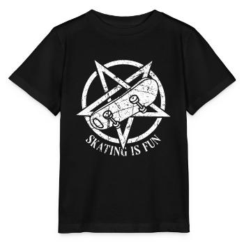 Satan occulte satanique Le patinage est amusant - T-shirt bio MINI CREATOR Stanley/Stella Enfant - noir - Devant - Mikhail (115cm)