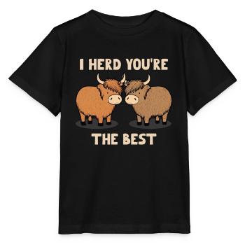 I'm Herd You're The Best Valentine's Day - Stanley/Stella MINI CREATOR Kids’ T-Shirt - black - Front - Mikhail (115cm)