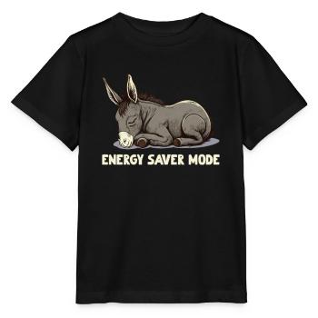 Mode économie d’énergie Âne endormi - T-shirt bio MINI CREATOR Stanley/Stella Enfant - noir - Devant - Mikhail (115cm)