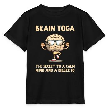 Brain Yoga The Secret to a Calm Mind & a Killer IQ - Stanley/Stella Kinder T-Shirt MINI CREATOR  - Schwarz - Vorne - Mikhail (115cm)