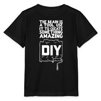 DIY The Brain Is A Tool - Stanley/Stella MINI CREATOR Kids’ T-Shirt - black - Front - Mikhail (115cm)