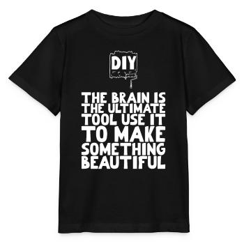 DIY The brain is the ultimate tool - Stanley/Stella MINI CREATOR Kids’ T-Shirt - black - Front - Mikhail (115cm)
