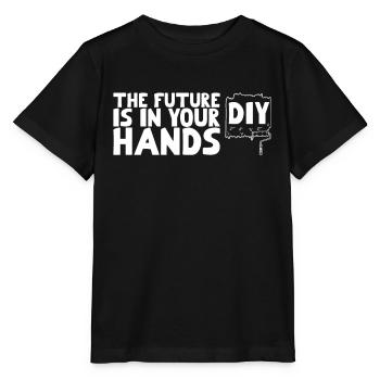 DIY The Future is in Your Hands - Stanley/Stella MINI CREATOR Kids’ T-Shirt - black - Front - Mikhail (115cm)