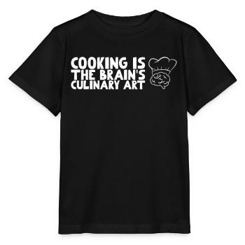 Cooking is the brain's culinary art - Stanley/Stella MINI CREATOR Kids’ T-Shirt - black - Front - Mikhail (115cm)