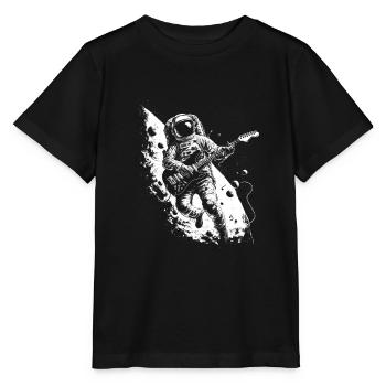 Astronaut Guitar Player - Stanley/Stella Kinder T-Shirt MINI CREATOR  - Schwarz - Vorne - Mikhail (115cm)
