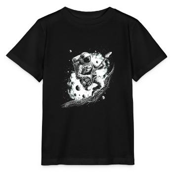 Astronaut Guitar Player - Stanley/Stella Kinder T-Shirt MINI CREATOR  - Schwarz - Vorne - Mikhail (115cm)