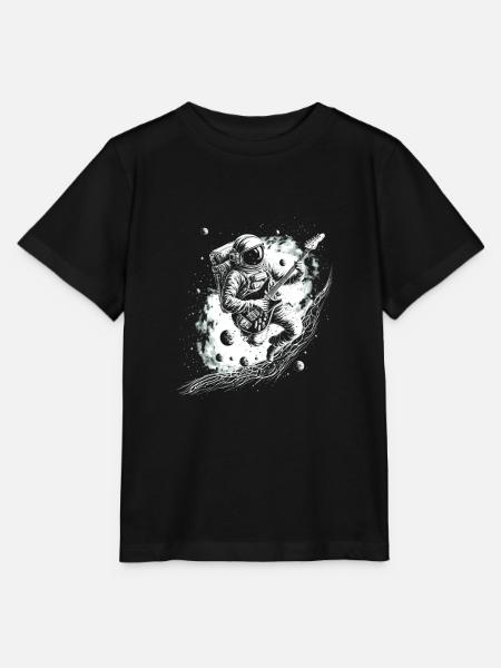 Astronaut Guitar Player - Stanley/Stella Kinder T-Shirt MINI CREATOR  - Schwarz