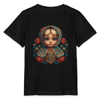 Matriochka - T-shirt bio MINI CREATOR Stanley/Stella Enfant - noir - Devant - Mikhail (115cm)