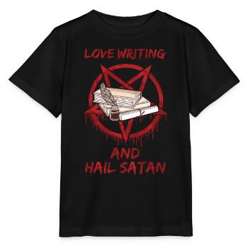 Aimer écrire et saluer Satan - T-shirt bio MINI CREATOR Stanley/Stella Enfant - noir - Devant - Mikhail (115cm)