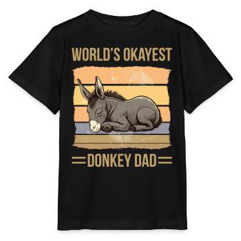 World Okayest Donkey Dad - T-shirt bio MINI CREATOR Stanley/Stella Enfant - noir - Devant - Mikhail (115cm)