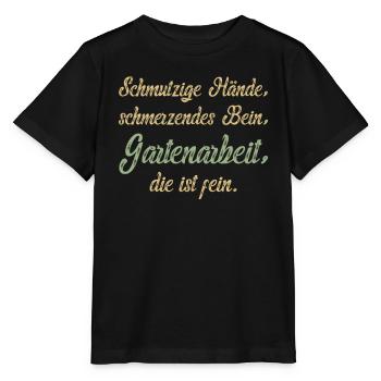 Lustiges Gärtner Gedicht Hobbygärtner Garten - Stanley/Stella Kinder T-Shirt MINI CREATOR  - Schwarz - Vorne - Mikhail (115cm)