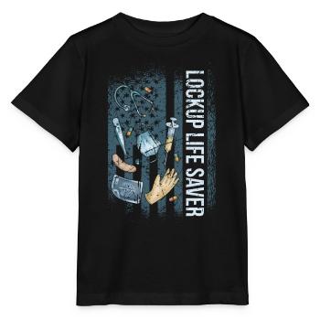 Lockup Life Saver Corrections Nurse - Stanley/Stella MINI CREATOR Kids’ T-Shirt - black - Front - Mikhail (115cm)