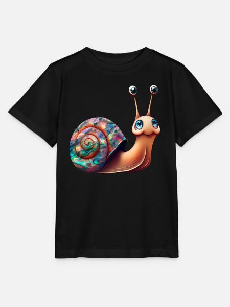 Opal Snail - Opal Schnecke Schneckenhaus - Stanley/Stella Kinder T-Shirt MINI CREATOR - Schwarz