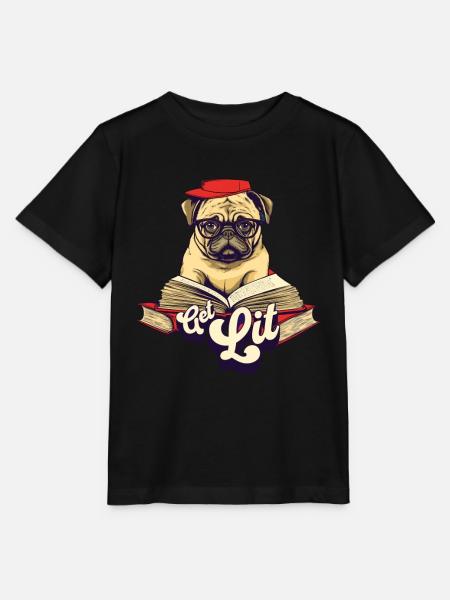 Get Lit Pug - Stanley/Stella Kinder T-Shirt MINI CREATOR - Schwarz