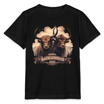 Éleveur de bovins Highland haut de gamme - T-shirt bio MINI CREATOR Stanley/Stella Enfant - noir - Devant - Mikhail (115cm)