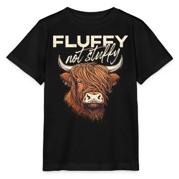 Vache moelleuse pas étouffante des Highlands - T-shirt bio MINI CREATOR Stanley/Stella Enfant - noir - Devant - Mikhail (115cm)