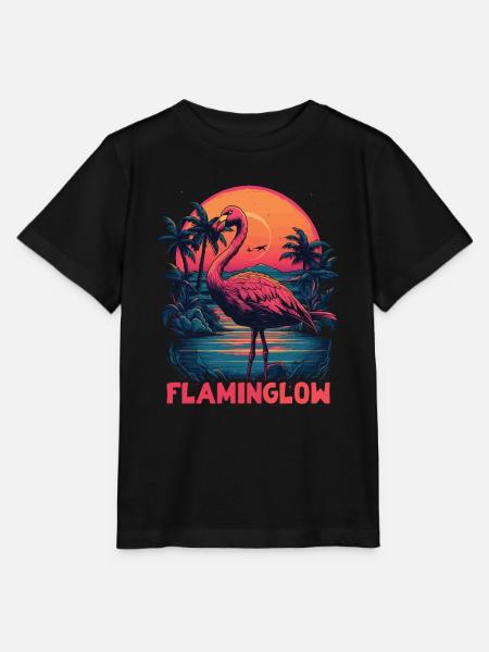 Flaminglow Flamingo Design - Stanley/Stella Kinder T-Shirt MINI CREATOR - Schwarz