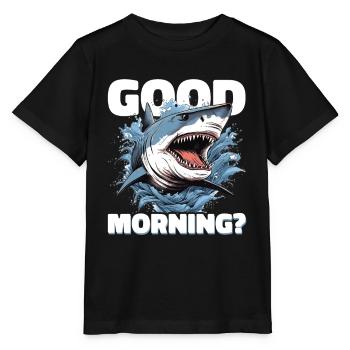 Guten Morgen Hai - Stanley/Stella Kinder T-Shirt MINI CREATOR  - Schwarz - Vorne - Mikhail (115cm)