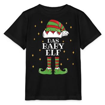 Das Baby Elf - Familien Weihnachtsoutfit - Stanley/Stella Kinder T-Shirt MINI CREATOR  - Schwarz - Vorne - Mikhail (115cm)