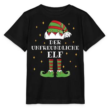 Der unfreundliche Elf - Familien Weihnachtsoutfit - Stanley/Stella Kinder T-Shirt MINI CREATOR  - Schwarz - Vorne - Mikhail (115cm)