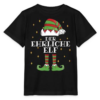 Der Ehrliche Elf - Familien Weihnachtsoutfit - Stanley/Stella Kinder T-Shirt MINI CREATOR  - Schwarz - Vorne - Mikhail (115cm)