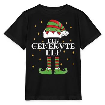 Der Genervte Elf - Familien Weihnachtsoutfit - Stanley/Stella Kinder T-Shirt MINI CREATOR  - Schwarz - Vorne - Mikhail (115cm)