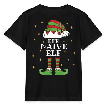 Der Naive Elf - Familien Weihnachtsoutfit - Stanley/Stella Kinder T-Shirt MINI CREATOR  - Schwarz - Vorne - Mikhail (115cm)