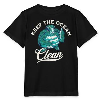 Keep the Ocean Clean Design - Stanley/Stella Kinder T-Shirt MINI CREATOR  - Schwarz - Vorne - Mikhail (115cm)