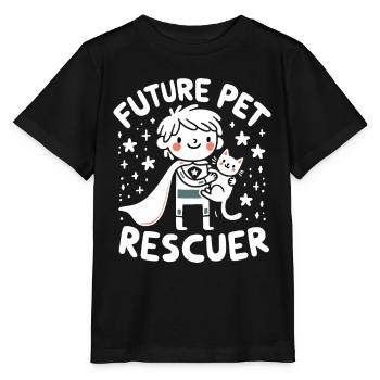 Future Pet Rescuer - Your Compassion - Stanley/Stella MINI CREATOR Kids’ T-Shirt - black - Front - Mikhail (115cm)
