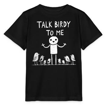 Chirpy Conversations oiseau chuchoteur Doodle - T-shirt bio MINI CREATOR Stanley/Stella Enfant - noir - Devant - Mikhail (115cm)