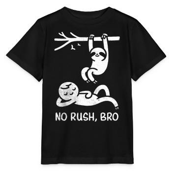 No Rush Sloth and Human Doodle Tee - Stanley/Stella MINI CREATOR Kids’ T-Shirt - black - Front - Mikhail (115cm)