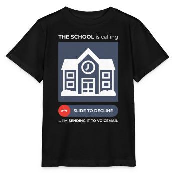 Schulanrufvermeidung Humorvolles Voicemail-design - Stanley/Stella Kinder T-Shirt MINI CREATOR  - Schwarz - Vorne - Mikhail (115cm)