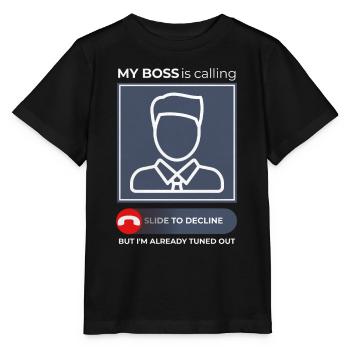 Cadeaux d’humour de bureau - T-shirt bio MINI CREATOR Stanley/Stella Enfant - noir - Devant - Mikhail (115cm)