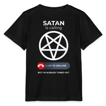 Satanic Call Ignored – Pop Culture Wit - Stanley/Stella Kinder T-Shirt MINI CREATOR  - Schwarz - Vorne - Mikhail (115cm)