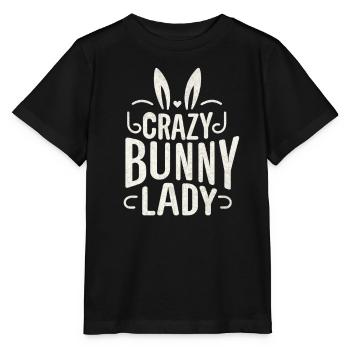 Crazy Bunny Lady - Stanley/Stella Kinder T-Shirt MINI CREATOR  - Schwarz - Vorne - Mikhail (115cm)