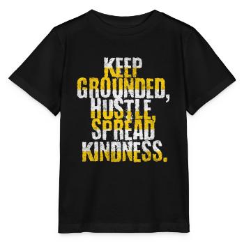 Gardez les pieds sur terre, poussez vers l’avant, - T-shirt bio MINI CREATOR Stanley/Stella Enfant - noir - Devant - Mikhail (115cm)