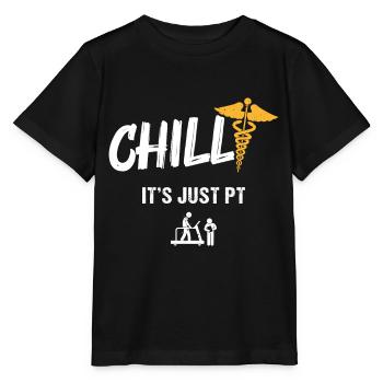 Chill, It’s Just Pt – Humorvoller Ansatz - Stanley/Stella Kinder T-Shirt MINI CREATOR  - Schwarz - Vorne - Mikhail (115cm)