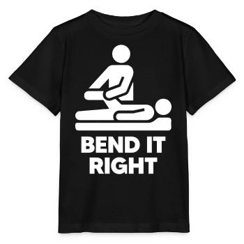 Bend It Right – Precision In Physiotherapy - Stanley/Stella MINI CREATOR Kids’ T-Shirt - black - Front - Mikhail (115cm)