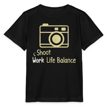Photographier le travail d’un photographe d’équilibre de vie - T-shirt bio MINI CREATOR Stanley/Stella Enfant - noir - Devant - Mikhail (115cm)