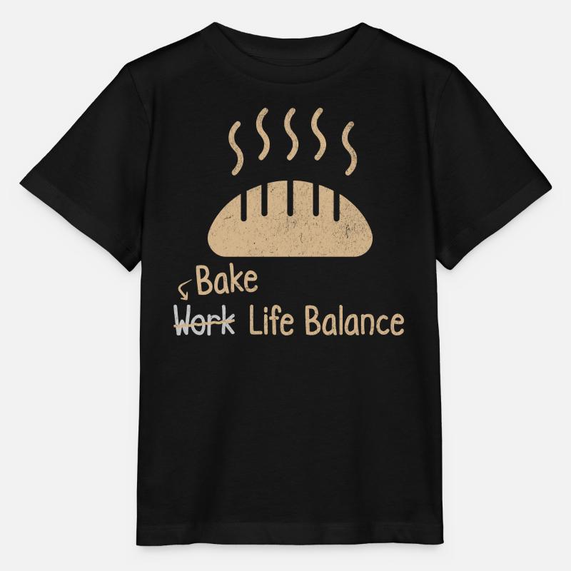 Bake Work Life Balance – Baking Bread - Stanley/Stella MINI CREATOR Kids’ T-Shirt - black