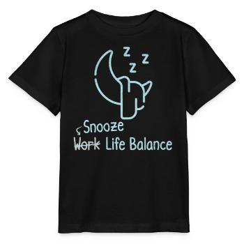 Snooze Work-life-balance - Pyjama Schlafen - Stanley/Stella Kinder T-Shirt MINI CREATOR  - Schwarz - Vorne - Mikhail (115cm)