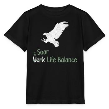 Soar Work Life Balance – Hawk - Stanley/Stella MINI CREATOR Kids’ T-Shirt - black - Front - Mikhail (115cm)