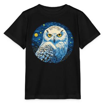 Sternennachteule – Weisheit Im Mondlicht - Stanley/Stella Kinder T-Shirt MINI CREATOR  - Schwarz - Vorne - Mikhail (115cm)