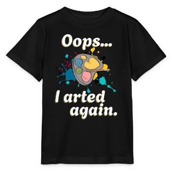 Cadeaux de nouveauté d’artiste drôle et humour de peinture - T-shirt bio MINI CREATOR Stanley/Stella Enfant - noir - Devant - Mikhail (115cm)