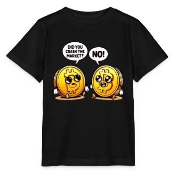 Lustiges Bitcoin-markt-crash-design - Stanley/Stella Kinder T-Shirt MINI CREATOR  - Schwarz - Vorne - Mikhail (115cm)